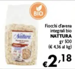 Spak Supermercati Fiocchi d'avena integrali bio Nattura offerta