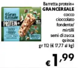 Spak Supermercati Barretta protein+ GRANCEREALE offerta