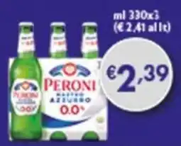 Spak Supermercati Peroni Nastro Azzurro 0,0% offerta