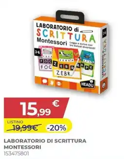 Toys Center Laboratorio di scrittura Montessori offerta