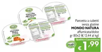 Pancetta a cubetti senza glutine MONDO NATURA