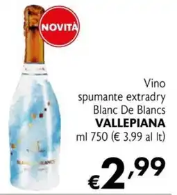 Maxi Family Vino spumante extradry Blanc De Blancs Vallepiana offerta