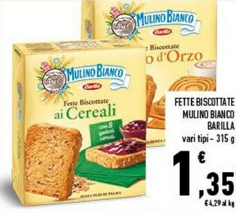 Conad City Mulino bianco fette biscottate offerta