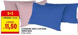 Il Gigante 2 federe 100% cotone zero bad offerta