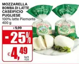 Il Gigante Mozzarella bomba di latte caseificio pugliese offerta