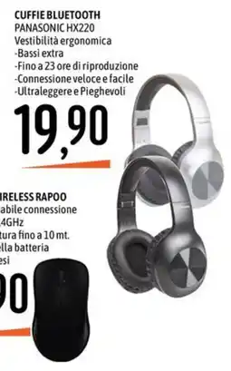 Emisfero Cuffie Bluetooth Panasonic HX220 offerta