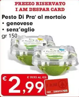 DeSpar Express Pesto Di Pra' al mortaio genovese senz'aglio offerta