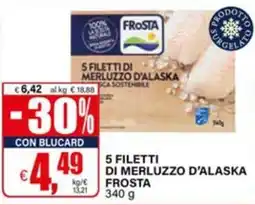 Il Gigante 5 filetti di merluzzo d'alaska frosta offerta