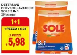 Il Gigante Detersivo polvere lavatrice Sole 3 in 1 offerta