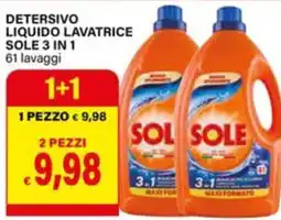 Il Gigante Detersivo liquido lavatrice Sole 3 in 1 offerta
