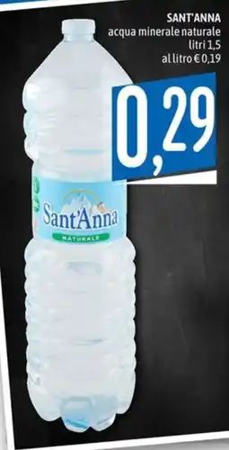 Emisfero Sant'Anna acqua minerale naturale offerta