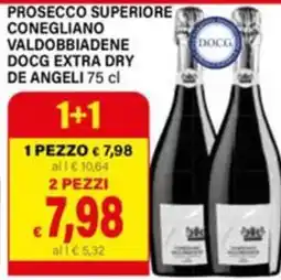 Il Gigante Prosecco superiore Conegliano Valdobbiadene DOCG extra dry De Angelis offerta