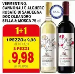 Il Gigante Vermentino, Cannonau o Alghero Rosato di Sardegna DOC Oleandro Sella & Mosca offerta