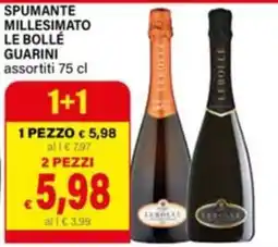 Il Gigante Spumante millesimato Le Bollé Guarini offerta