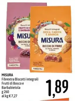 Emisfero Misura Fibrextra Biscotti integrali Frutti di Bosco e Barbabietola offerta