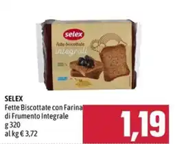 Emisfero SELEX Fette Biscottate con Farina di Frumento Integrale offerta