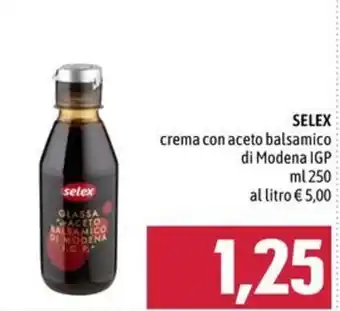 Emisfero Selex crema con aceto balsamico di Modena IGP offerta