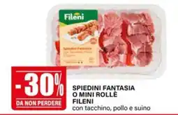 Il Gigante Spiedini Fantasia o Mini Rollè Fileni offerta