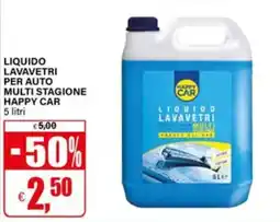 Il Gigante Liquido lavavetri per auto multi stagione Happy Car offerta