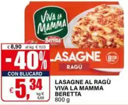 Il Gigante Lasagne al ragù Viva la mamma Beretta offerta