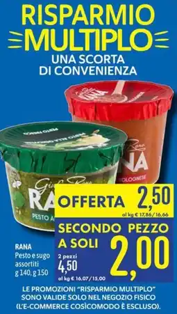 Emisfero Rana Pesto e sugo assortiti offerta