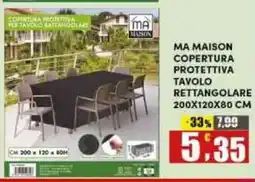 Maury's MA MAISON COPERTURA PROTETTIVA TAVOLO RETTANGOLARE offerta