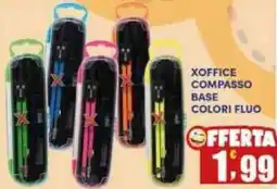 Maury's Xoffice compasso base colori fluo offerta