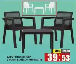 Maury's Salottino Riviera 2 posti bianco/antracite offerta