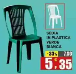Maury's Sedia in plastica verde bianca offerta