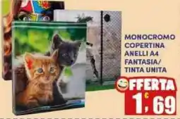 Maury's Monocromo copertina anelli A4 fantasia/tinta unita offerta