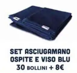 Il Gigante Set asciugamano ospite e viso blu offerta
