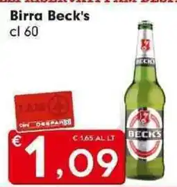 Despar Birra Beck's offerta