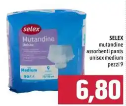 Emisfero Selex mutandine assorbenti pants unisex medium offerta