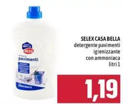 Emisfero SELEX Casa Bella detergente pavimenti igienizzante con ammoniaca offerta