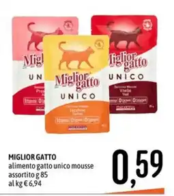 Emisfero Miglior gatto alimento gatto unico mousse offerta