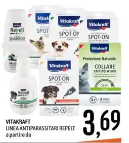 Emisfero Vitakraft linea antiparassitari Repelt offerta