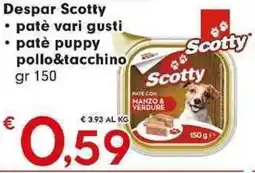 Despar Despar Scotty patè vari gusti offerta