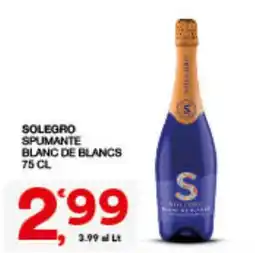 Quick Sisa Solegro spumante blanc de blancs offerta