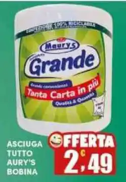 Maury's Asciuga tutto Aury's Bobina offerta