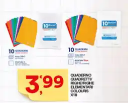 Quick Sisa Quaderno quadretti/ righe/righe elementari colours offerta