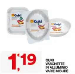 Quick Sisa Cuki vaschette in alluminio offerta