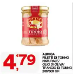 Quick Sisa Auriga filetti di tonno naturale offerta