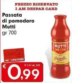Despar Passata di pomodoro Mutti offerta