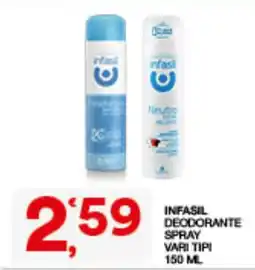 Quick Sisa Infasil deodorante spray offerta