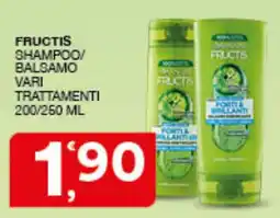 Quick Sisa Fructis shampoo/balsamo vari trattamenti offerta