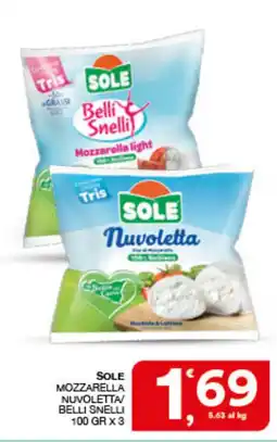 Quick Sisa Sole mozzarella nuvoletta/ belli snelli offerta