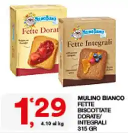 Quick Sisa Mulino Bianco fette biscottate offerta