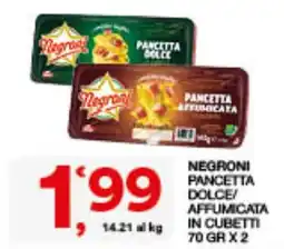 Quick Sisa Negroni pancetta dolce/affumicata offerta
