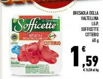 Conad Sofficette bresaola della valtellina i.g.p. 60 g(ml) offerta
