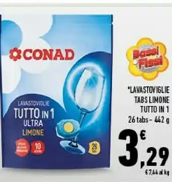 Conad Conad lavastoviglie tabs limone tutto in 1 offerta